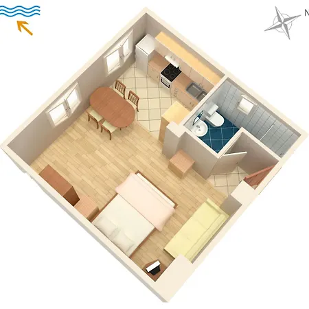 Apartman By The Sea Turanj, Biograd - 6445 Turanj