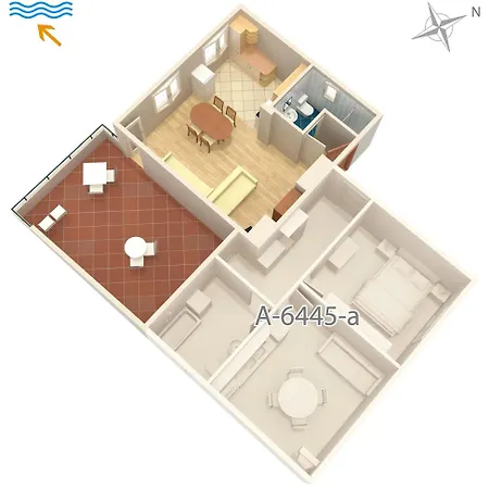 By The Sea Turanj, Biograd - 6445 아파트 투라니
